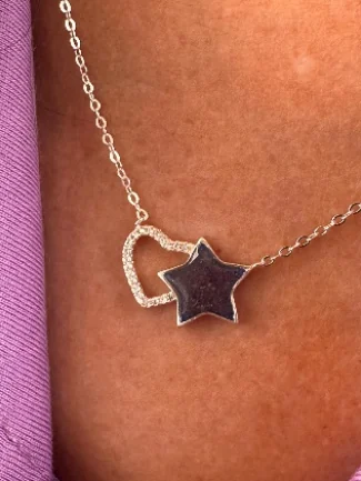 Collar Estrella y Corazón